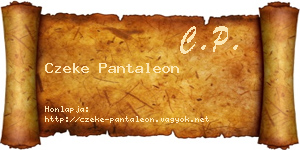 Czeke Pantaleon névjegykártya